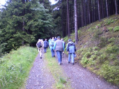 Der Weg steil bergauf